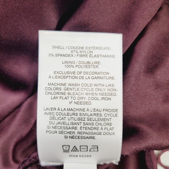 Express Dress Eyelet Lace Women's Small Purple V-Neckline Dark Romantic Vampy - Picture 13 of 15